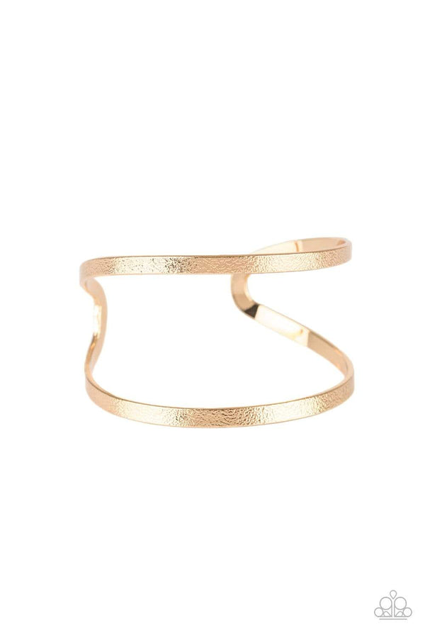 ﻿Grenada Goddess-Gold Bracelet﻿﻿﻿ Delicately hammered in shimmer, glistening gold bars form a cuff  