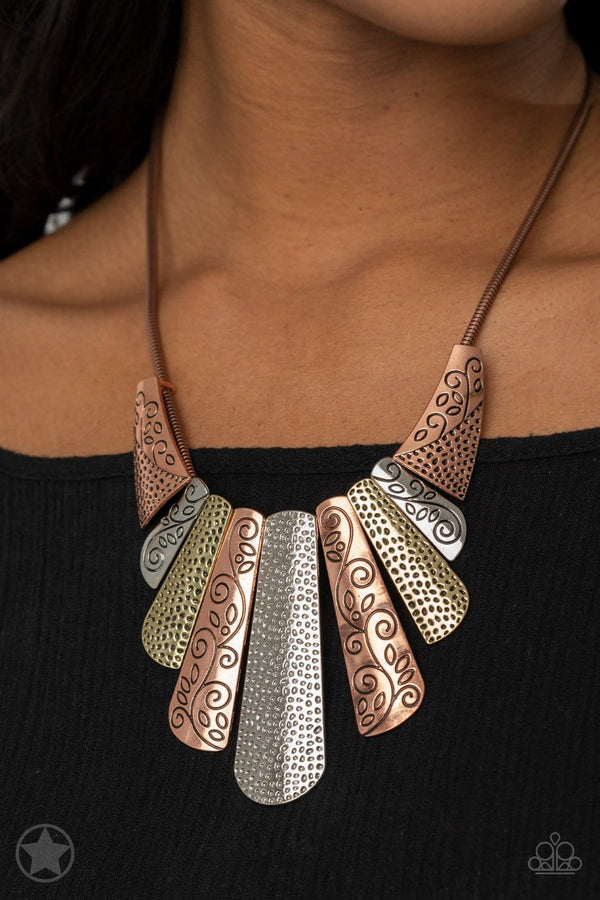 Untamed-Copper Necklace Set Includes Earrings