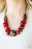 Jazzi Jewelz Boutique-Pacific Paradise - Red Wooden Necklace and Earring Set