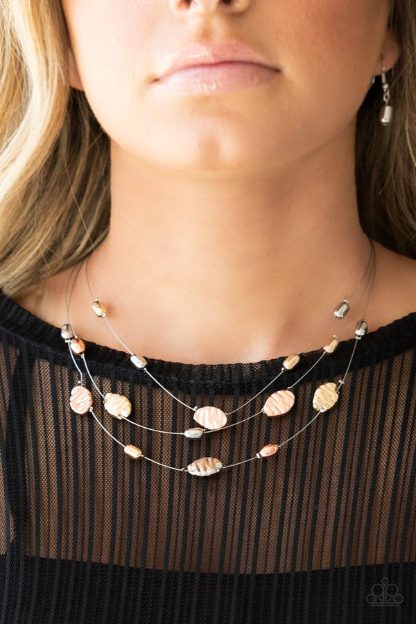 Jazzi Jewelz Boutique-Top Zen-Multi Metal Necklace and Earring Set