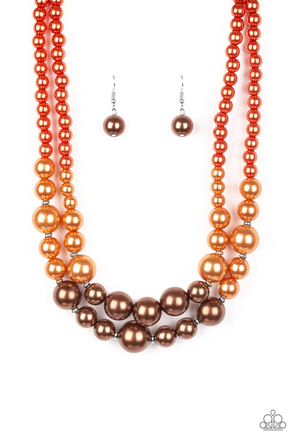 Jazzi Jewelz Boutique-The More The Modest-Multi Colored Pearl Necklace and Earring Set