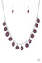 Jazzi Jewlz Boutique-Make Some Roam-Purple Stone Silver Chain Necklace and Earring Set