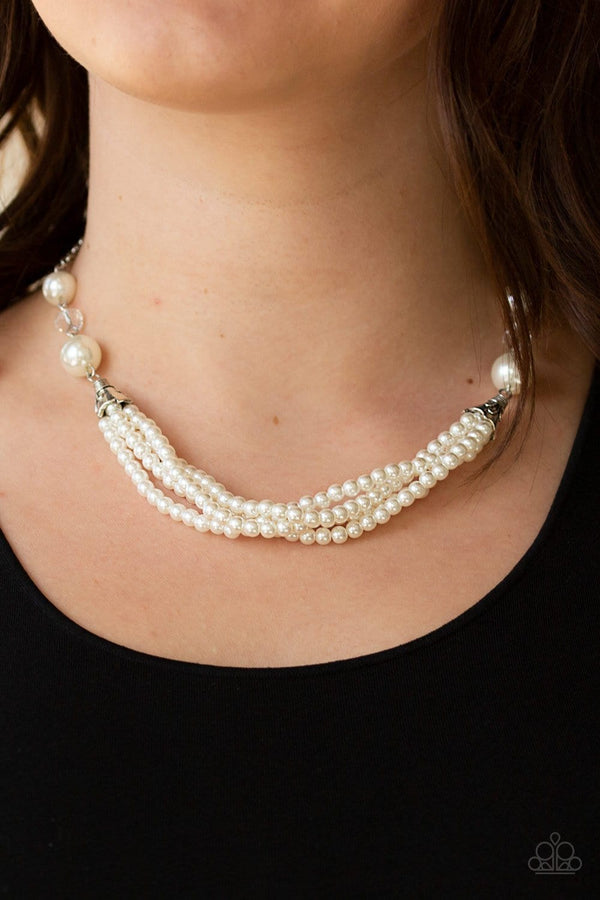 Jazzi Jewelz Boutique-One-WOMAN Show-White Pearl Necklace & Earring Set