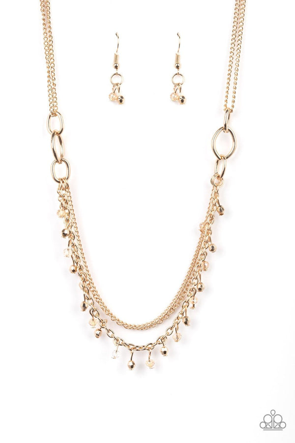 Jazzi Jewelz Boutique-Financially Fabulous-Gold Necklace and Earring Set