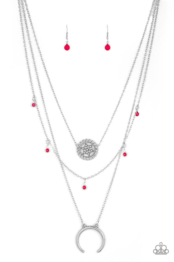 Jazzi Jewelz Boutique-Lunar Lotus-Pink Necklace and Earring Set