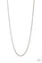 The Go To Guy-Silver Men's Necklace- Jazzi Jewelz Boutique by Raven  Featuring a high-sheen finish, a glistening strand of silver rope chain drapes across the chest for a casual shine. Features an adjustable clasp closure.  Sold as one individual necklace.