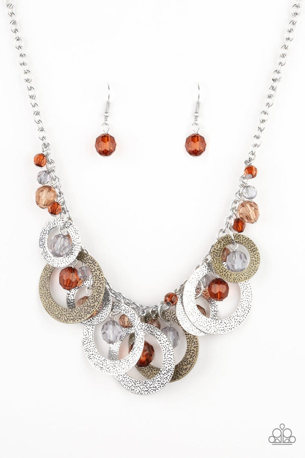 Jazzi Jewelz Boutique-Turn It Up-Multi Metal Necklace and Earring Set