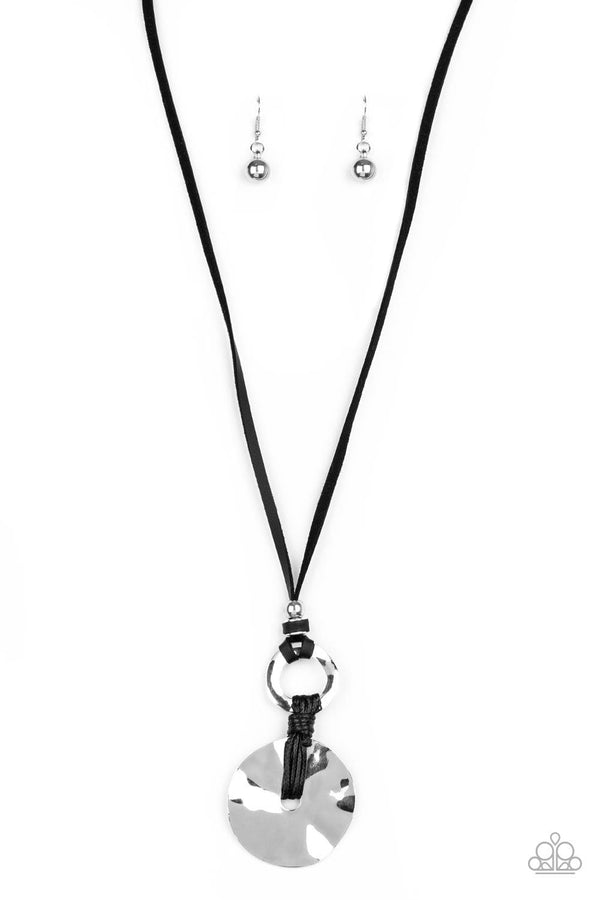 Jazzi Jewelz Boutique-Nautical Nomad-Black Leather Necklace and Earring Set