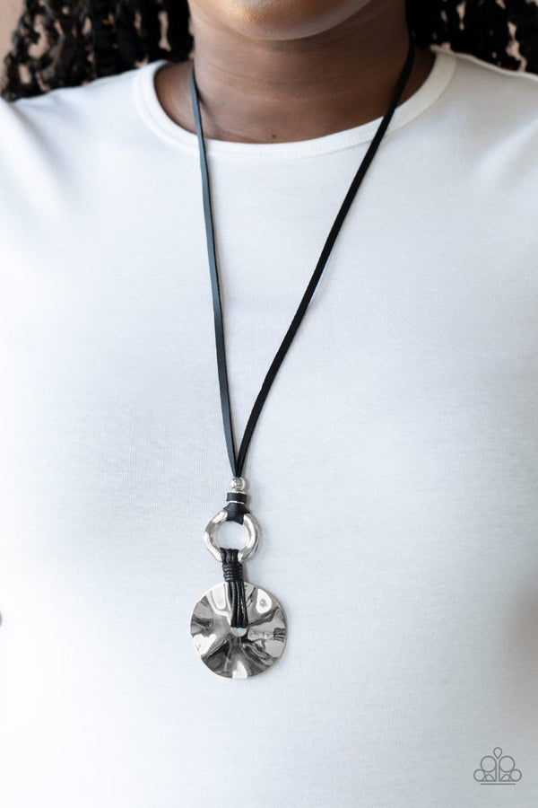 Jazzi Jewelz Boutique-Nautical Nomad-Black Leather Necklace and Earring Set