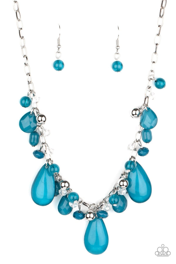 Jazzi Jewelz Boutique-Seaside Solstice-Blue Teardrop Necklace and Earring Set