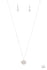 Jazzi Jewelz Boutique-Heart Warming Glow-White Rhinestone Heart Pendant Necklace and Earring Set
