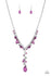 Jazzi Jewelz Boutique-Crystal Couture-Purple Crystal Bead Necklace and Earring Set