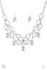 Show Stopping Shimmer-Rhinestone Paparazzi Necklace-Jazzi Jewelz Boutique by Raven  Necklace joined by dainty silver links, two rows of dramatic silver chain layer below the collar in a fierce fashion. Glittery white rhinestone teardrops drip from the glistening layers, adding a timeless shimmer to the show-stopping piece.  All Paparazzi Accessories are 100% lead free and nickel free.