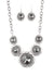 Jazzi Jewelz Boutique-Global Glamour-Rhinestone Silver Chain Necklace and Earring Set