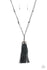 Jazzi Jewelz Boutique-Brush It Off- Gray Cord Necklace and Earring Set