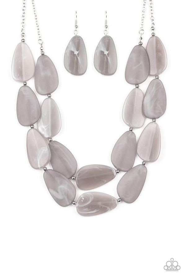 Jazzi Jewelz Boutique by Raven-Colorfully Calming-Silver Necklace and Earring Set