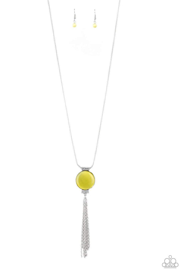 Jazzi Jewelz Boutique-Happy As Can Beam-Yellow Pendant Chain Necklace and Earring Set
