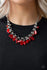 Jazzi Jewelz Boutique-I Want to Sea The World-Red Beaded Silver Chain Necklace and Earring Set