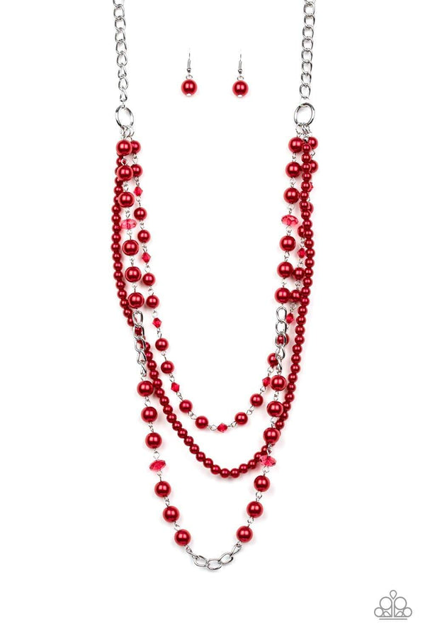 Jazzi Jewelz Boutique -Red Beaded Necklace