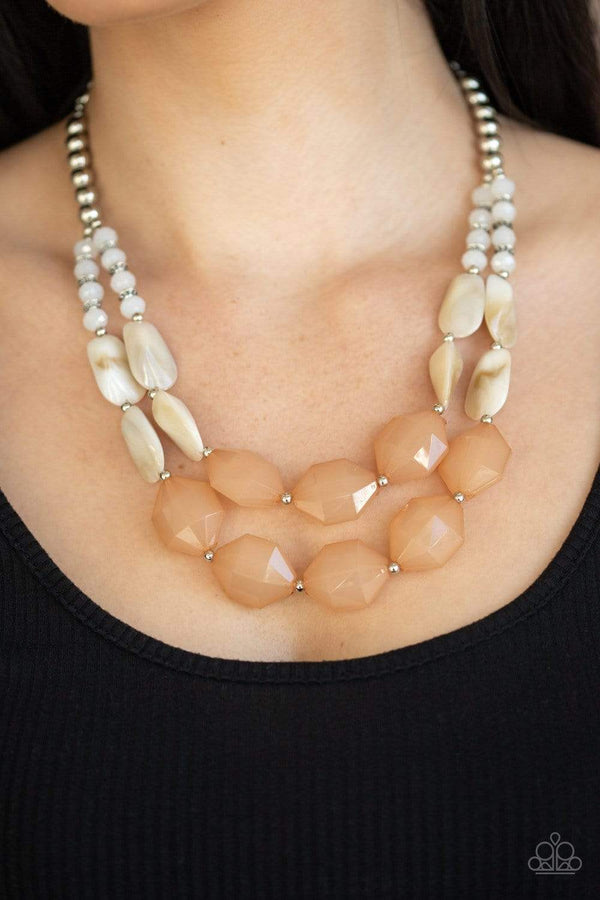 Jazzi Jewelz Boutique-Seacoast Sunset-Crystal Beaded Necklace and Earring Set