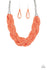 Jazzi Jewelz Boutique-The Great Outback-Orange Seed Bead Necklace and Earring Set