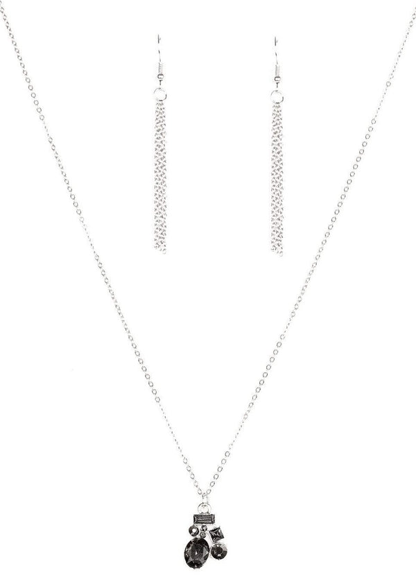Jazzi Jewelz Boutique-Time To Be Timeless-Silver Chain Necklace and Earring Set
