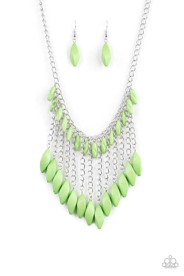 Jazzi Jewelz Boutique-Venturous Vibes-Green Necklace and Earring Set