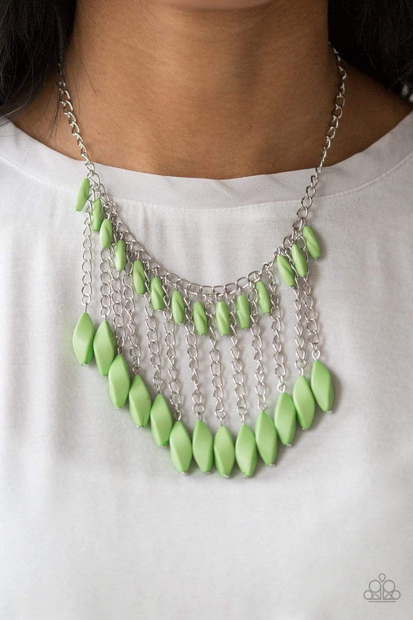Jazzi Jewelz Boutique-Venturous Vibes-Green Necklace and Earring Set