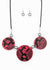 Jazzi Jewelz Boutique-Viper Pit Pink Python Leather Necklace and Earring Set